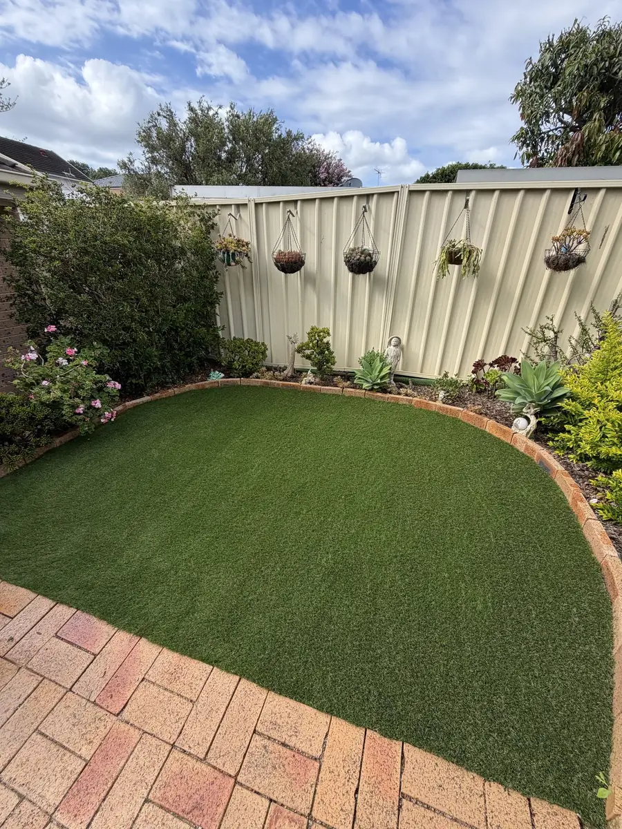 After: Dirt patch to lawn
